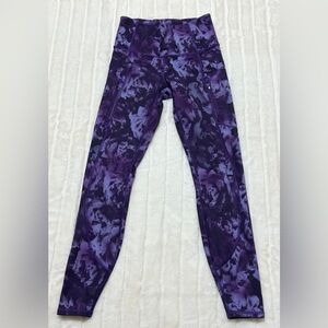 Athleta XS Rainier Tight Printer Spliced Floral Basalt Violet